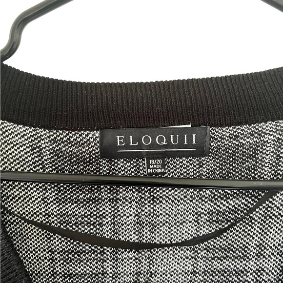 Eloquii Black & White Checkered Sweater Dress - Picture 4 of 9